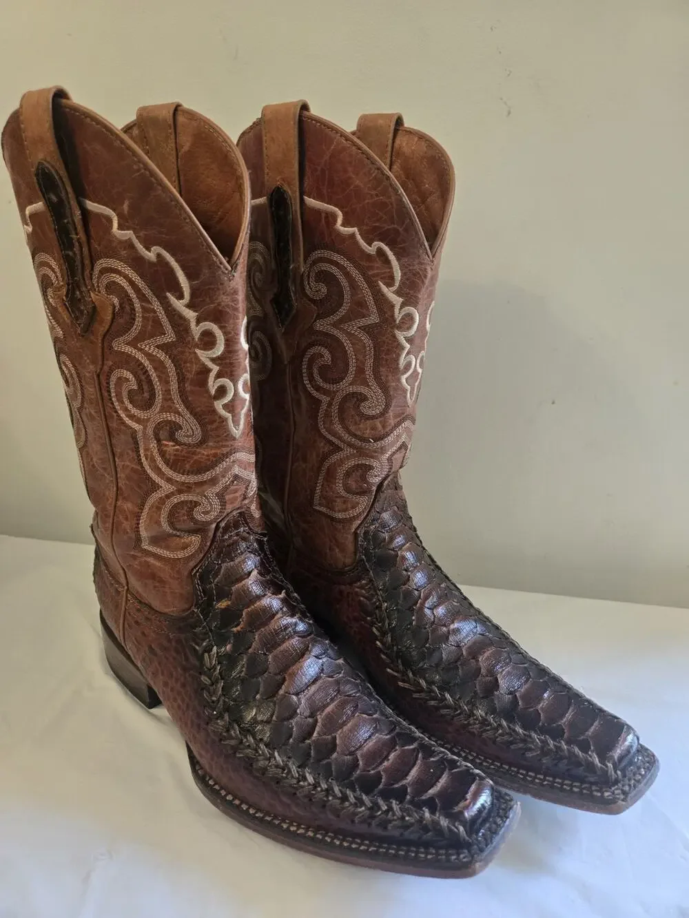 Innovation Cowboy Boots Mens 7 Made In Mexico Python Nice